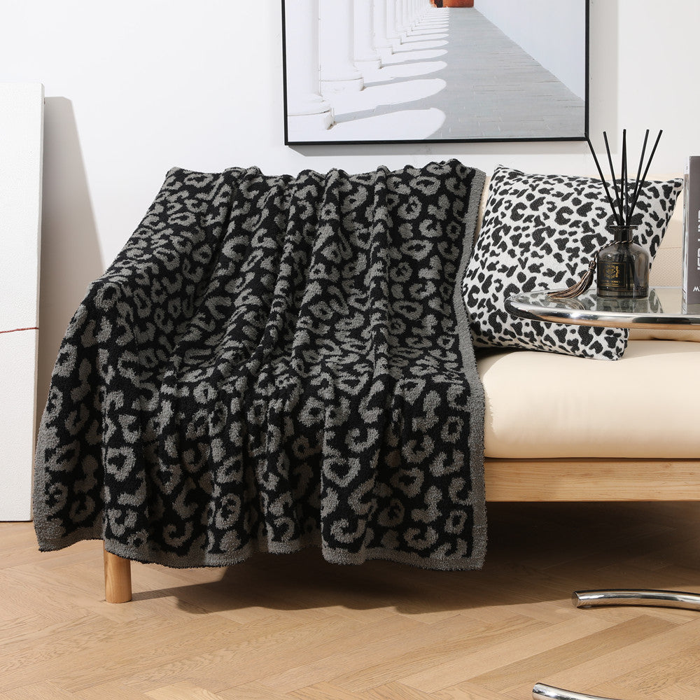 Unisex Leopardmønstret Kastepledd Komfortabelt Design 1