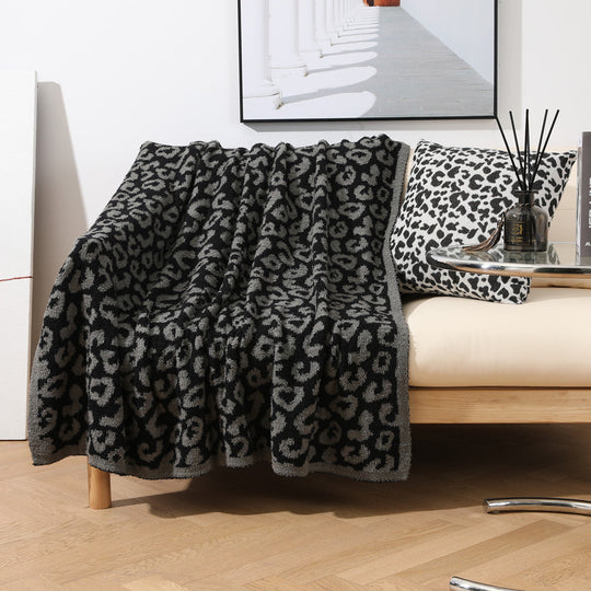 Unisex Leopardmønstret Kastepledd Komfortabelt Design 1