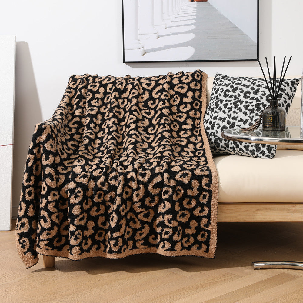 Unisex Leopardmønstret Kastepledd Komfortabelt Design 2