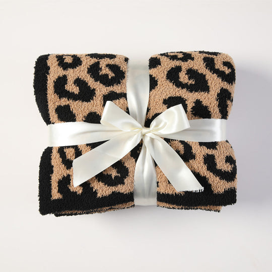 Unisex Leopardmønstret Kastepledd Komfortabelt Design 5