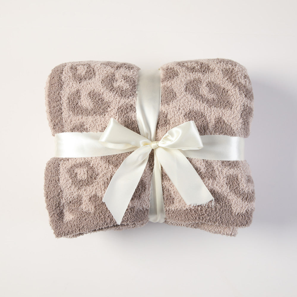 Unisex Leopardmønstret Kastepledd Komfortabelt Design 7