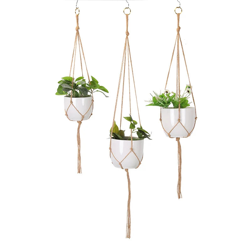Unisex Makramé Planteholder Hengende Dekor 1