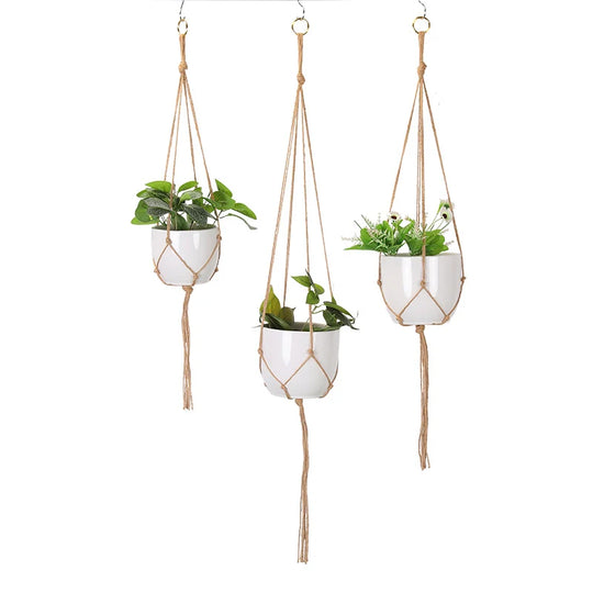 Unisex Makramé Planteholder Hengende Dekor 1
