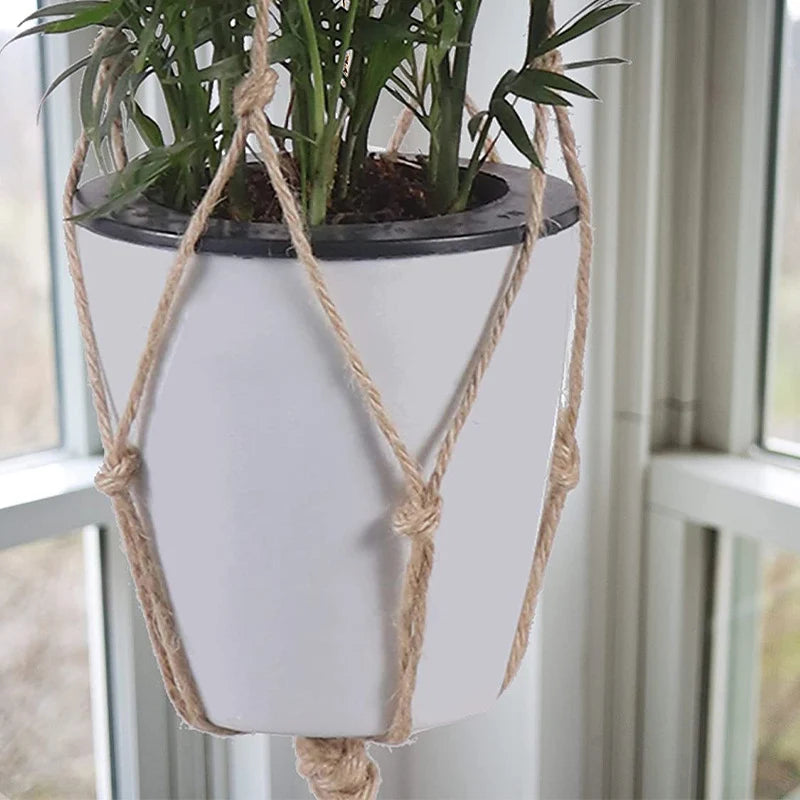 Unisex Makramé Planteholder Hengende Dekor 4