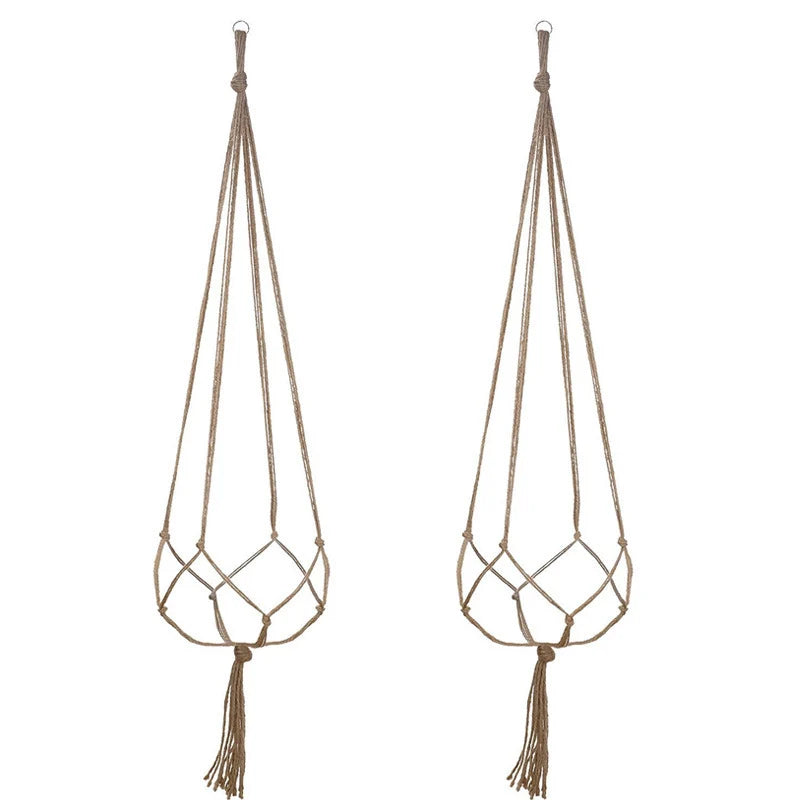 Unisex Makramé Planteholder Hengende Dekor 5