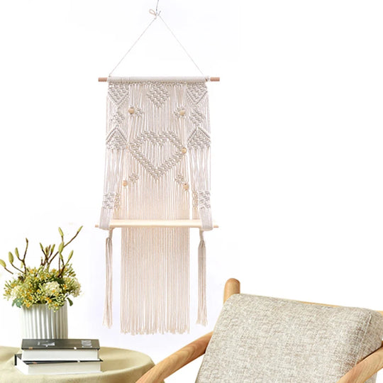 Unisex Makramé Veggdekor Intrikat Design 2