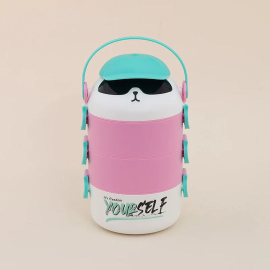 Unisex Matbærer med Lekent Dyremotiv Dobbeltlagsdesign 2