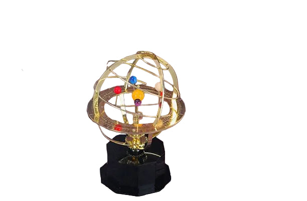 Unisex Mekanisk Orrery-modell med Fem Planeter og Messingdetaljer 0