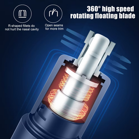 Unisex Nese- og Øretrimmer Oppladbar Med Dobbeltsidige Kniver 4