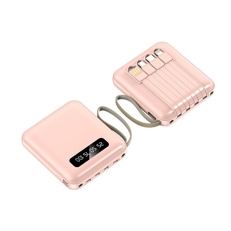 Unisex Powerbank med Integrerte Ladekabler og Digitalt Display 3