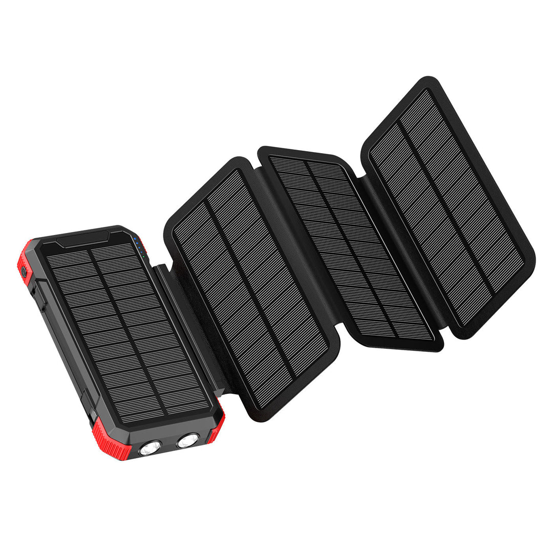 Unisex Powerbank med Sammenleggbar Solcellepanel 0