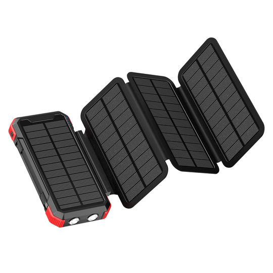 Unisex Powerbank med Sammenleggbar Solcellepanel 0