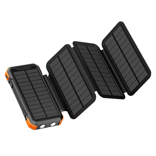 Unisex Powerbank med Sammenleggbar Solcellepanel 3