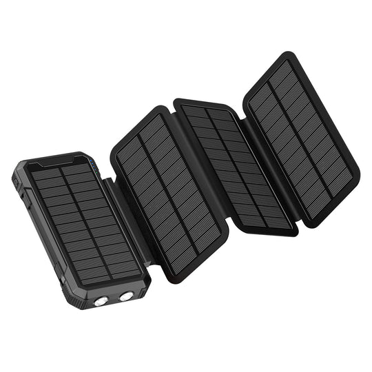 Unisex Powerbank med Sammenleggbar Solcellepanel 6