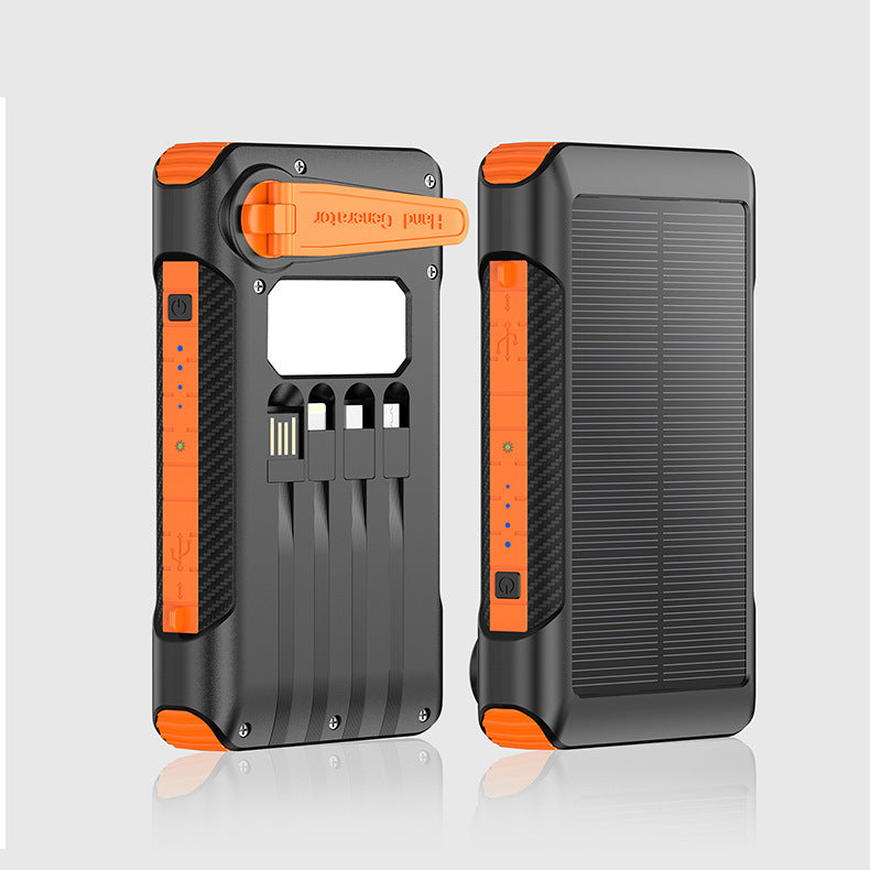 Unisex Powerbank med solcellelading og hurtigladefunksjon 0