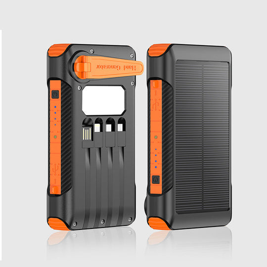 Unisex Powerbank med solcellelading og hurtigladefunksjon 0