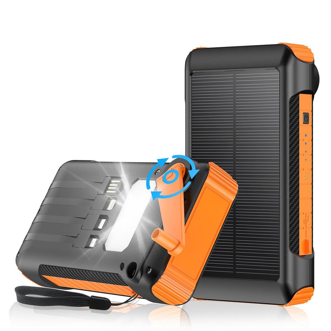 Unisex Powerbank med solcellelading og hurtigladefunksjon 1