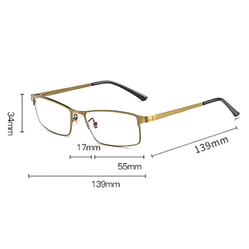 Unisex Progressive Multifocal Briller i Metall 2