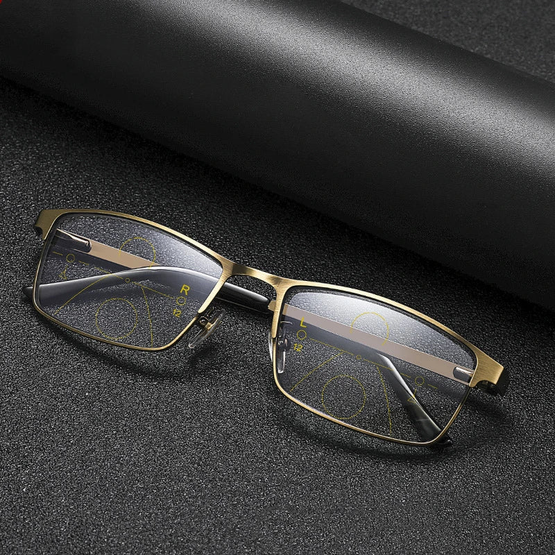 Unisex Progressive Multifocal Briller i Metall 4