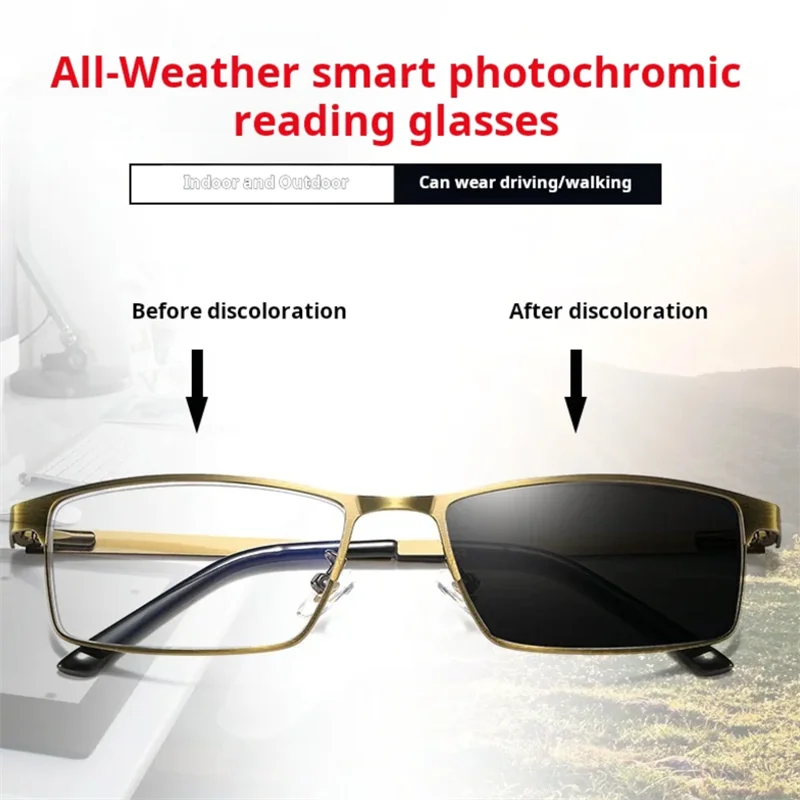 Unisex Progressive Multifocal Briller i Metall 5