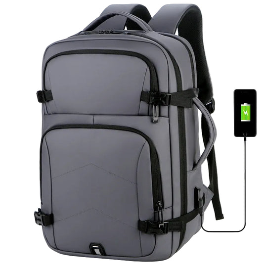 Unisex Reise- og Arbeidsryggsekk med USB-ladeport 0