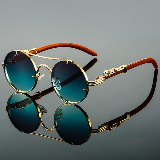 Unisex Retro Solbriller Oval Metallramme 1
