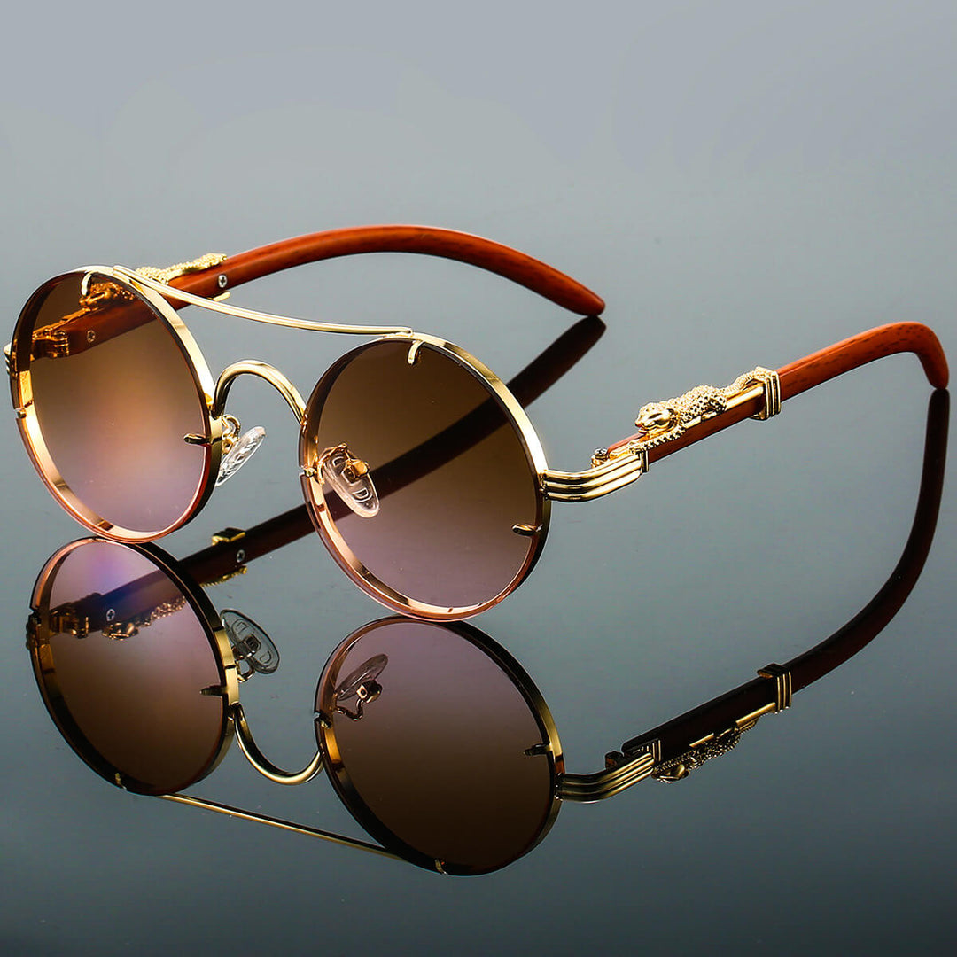 Unisex Retro Solbriller Oval Metallramme 2