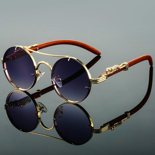 Unisex Retro Solbriller Oval Metallramme 3