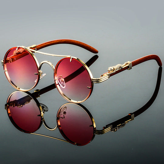 Unisex Retro Solbriller Oval Metallramme 5