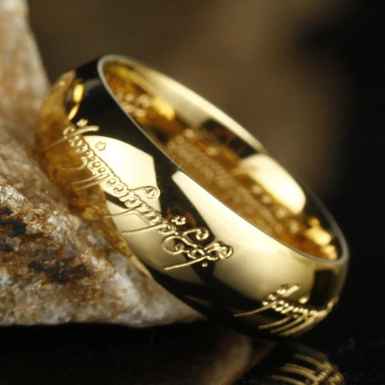 Unisex Ring med Selvlysende Alvisk Skrift 7