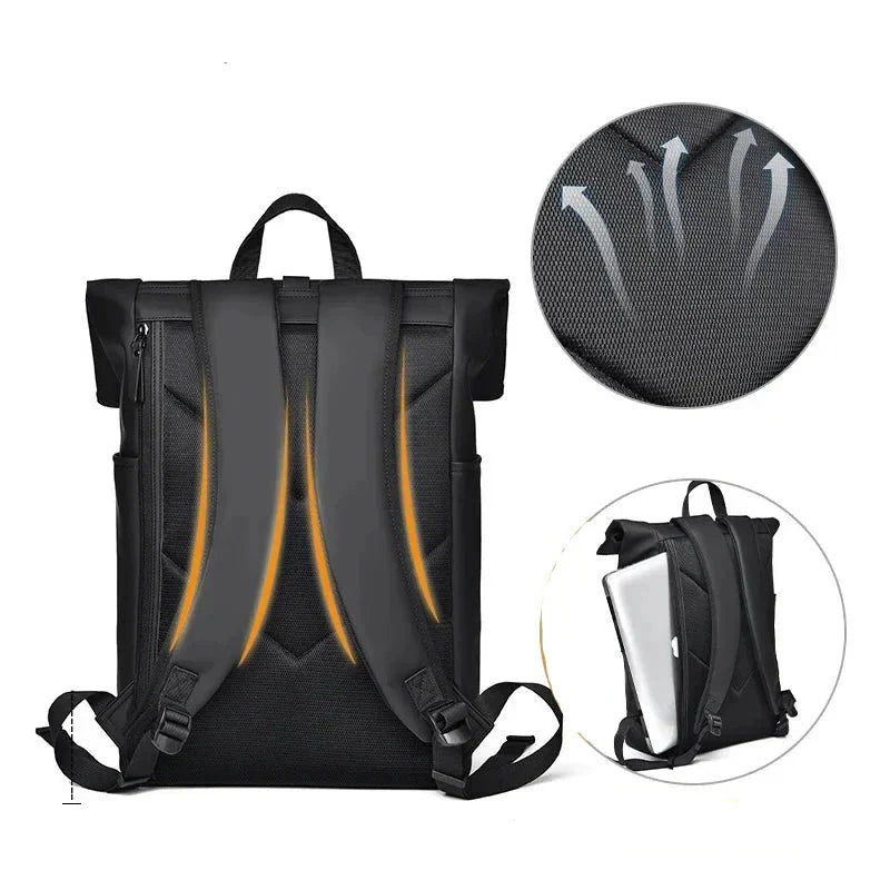 Unisex Rolltop Ryggsekk Stilig Design 4