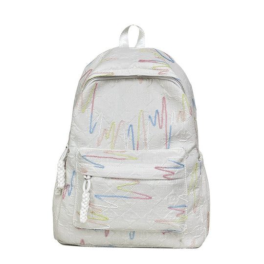Unisex Ryggsekk med Kunstnerisk Mønster og Romslig Design 0