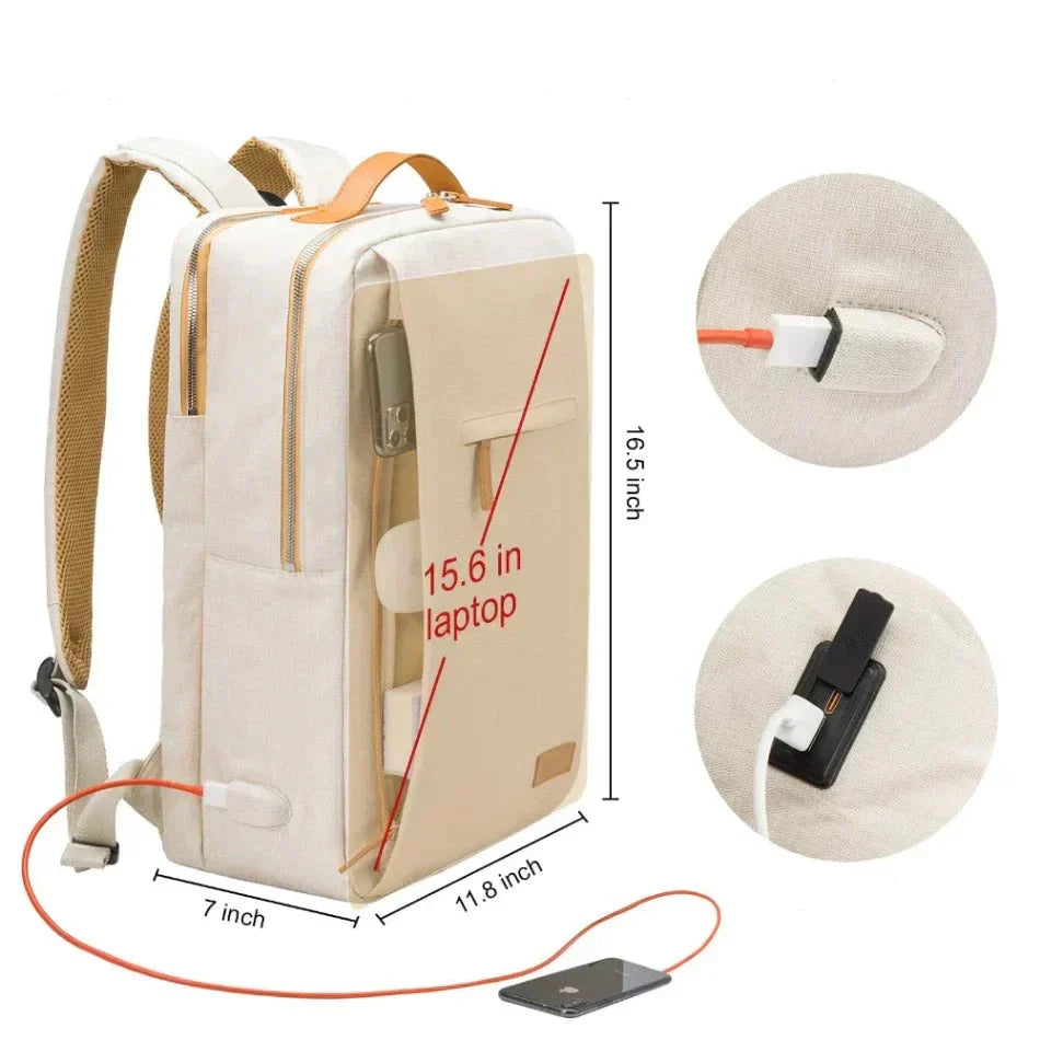 Unisex Ryggsekk med Laptop-rom og USB-ladeport 6