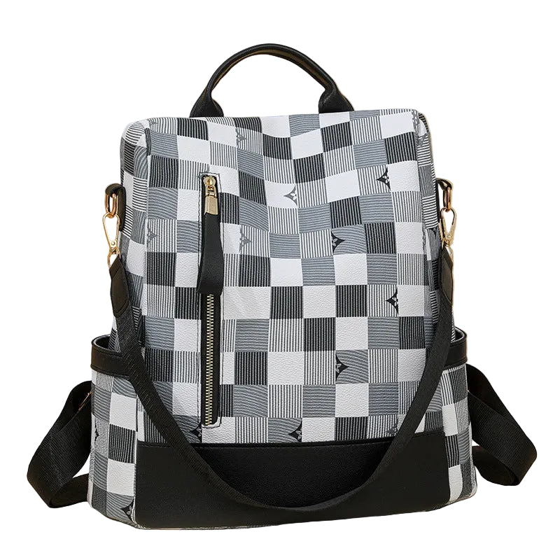 Unisex Ryggsekk med Sjakkbrettmønster Moderne Design 0