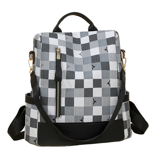 Unisex Ryggsekk med Sjakkbrettmønster Moderne Design 0