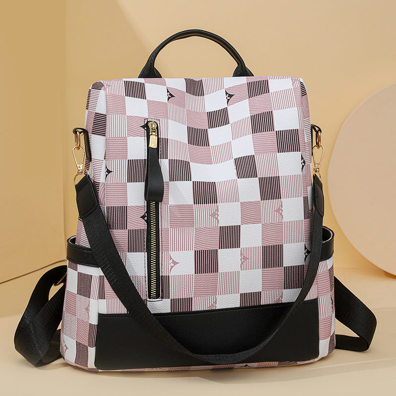 Unisex Ryggsekk med Sjakkbrettmønster Moderne Design 2
