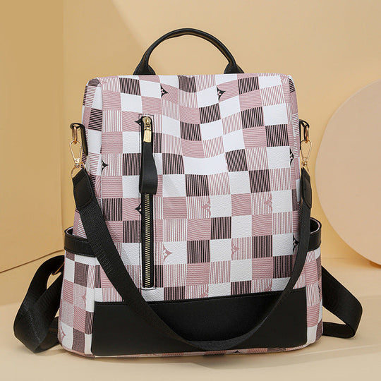 Unisex Ryggsekk med Sjakkbrettmønster Moderne Design 2