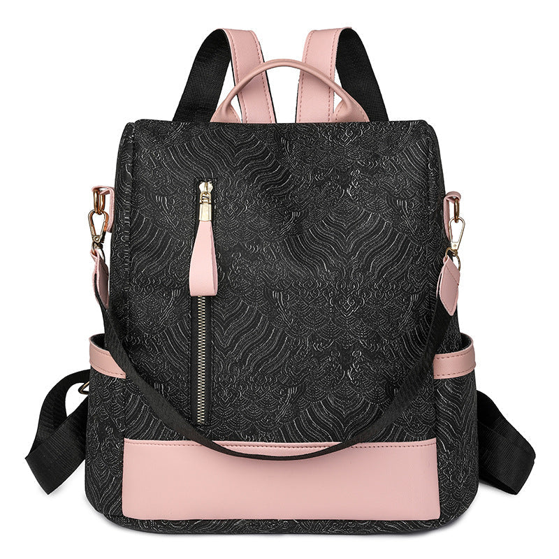 Unisex Ryggsekk med Teksturert Design 0