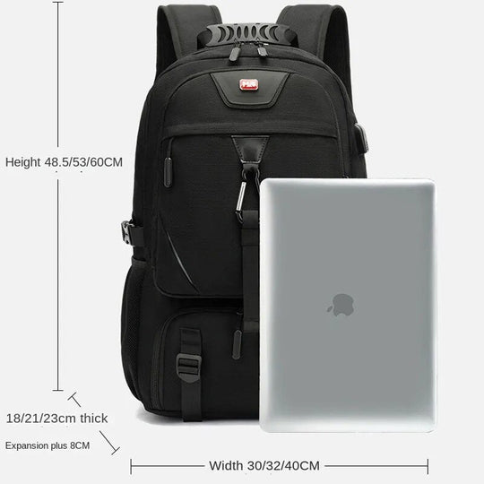 Unisex Ryggsekk med USB-port og Stor Kapasitet 3
