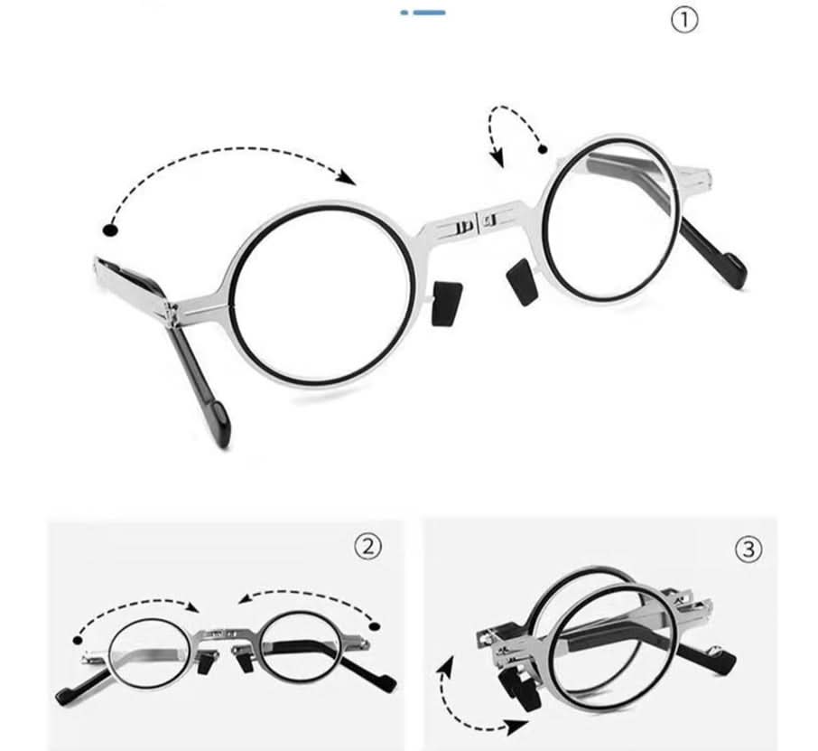 Unisex Sammenleggbare Lesebriller med Blått Lysfilter Kompakt Design 5