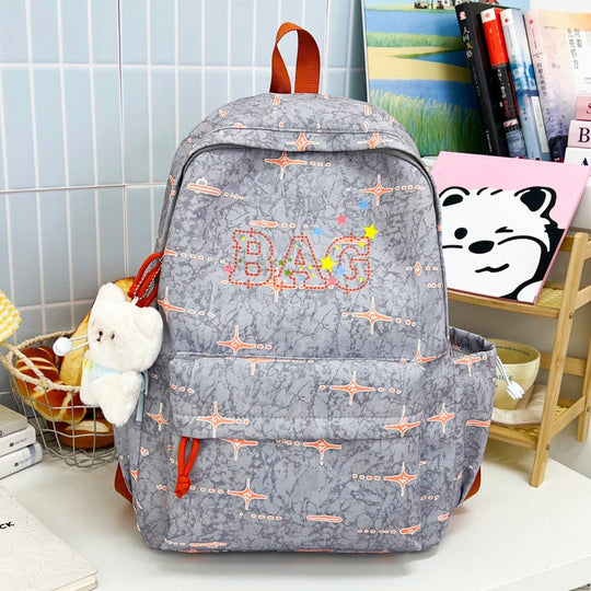 Unisex Skoleryggsekk med Grafisk Design 1