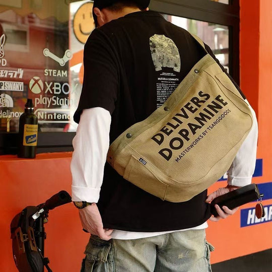 Unisex Skulderveske Fritidsstil Med Justerbar Stropp 1