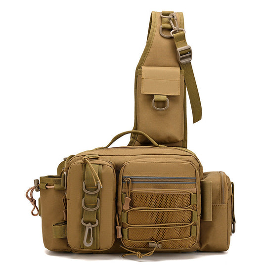 Unisex Sling Bag Multi-Pocket Praktisk Design 0