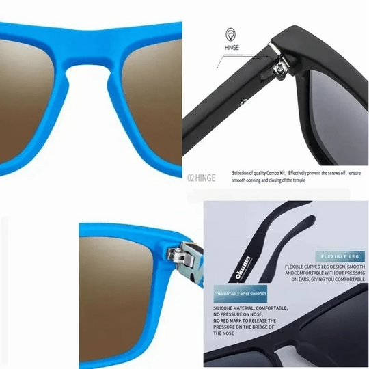 Unisex Solbriller Polariserte Linser Ergonomisk Design 9