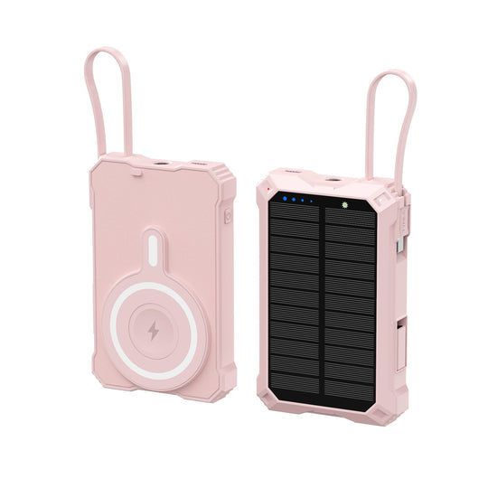 Unisex Solcelledrevet Powerbank med Trådløs Lading 4