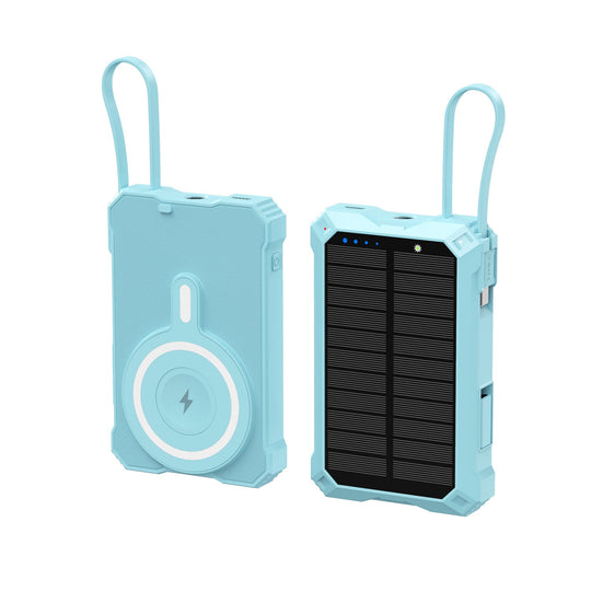 Unisex Solcelledrevet Powerbank med Trådløs Lading 6