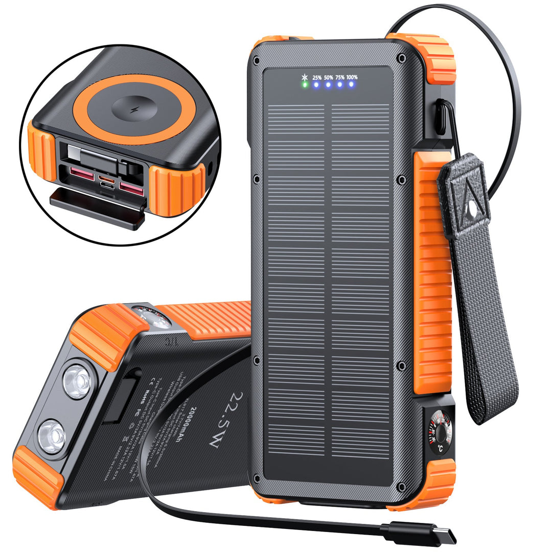 Unisex Solenergibank med Multifunksjonelle Tilkoblinger og LED-Display 1