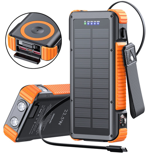 Unisex Solenergibank med Multifunksjonelle Tilkoblinger og LED-Display 1