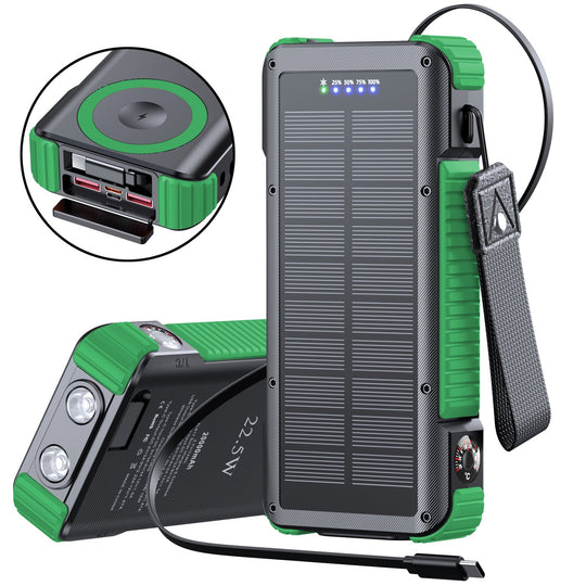 Unisex Solenergibank med Multifunksjonelle Tilkoblinger og LED-Display 8