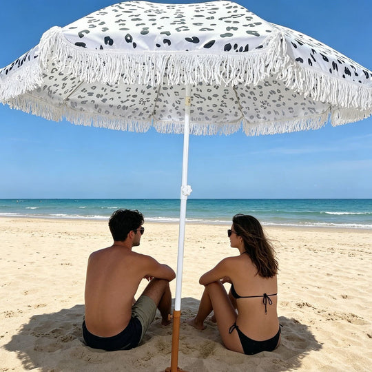 Unisex Strandparaply med Leopardmønster 3